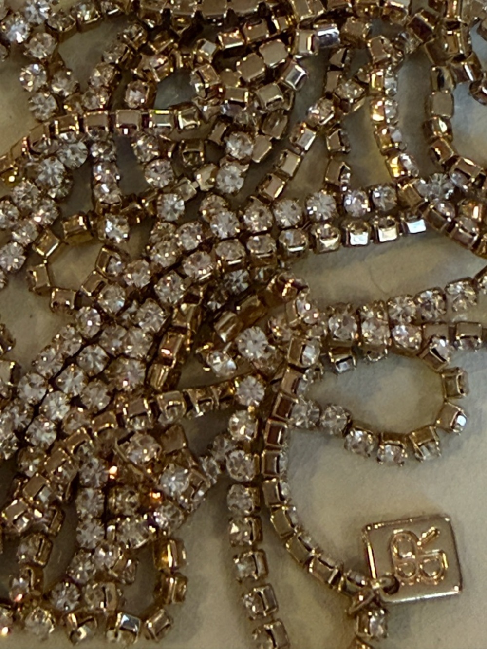 Banana Republic Gold-Tone Crystal Tennis Necklace - Women Jewelry 36” L